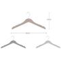 SAASNY Standard Plastic Hangers,20 Brown 38cm Plastic Non Slip 2 Notched Clothes Coat Garment Top Dress Hangers for Drying and Storage