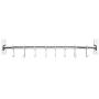 Wall Storage Rack, Stainless Steel Metal S Hooks Kitchen Utensil Hanger Cloths Hanging Rail Storage Rack Hanging Hook Organizer for Bathroom Kitchen (8 Hooks)