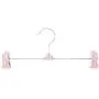Iddefee Clothes Hanger Pack of 10 Slacks Pants Skirt Hanger with Non-Slip Adjustable Clips and 360 Degree Hook Multifunctional Hanger Pants Hangers (Color : Pink, Size : 27CM)