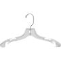 The Great American Hanger Company Clear Junior Top, Small 14 inch Space Saving Teen Notches and 360 Degree Chrome Swivel Hook (Set of 100) Plastic Kids Hanger