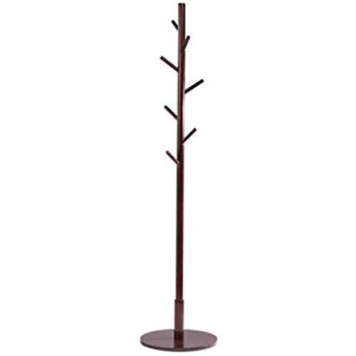 AJZGF Coatrack Solid Wood Coat Rack Floor Bedroom Simple Hanger Office Simple Clothes Hanger Clothes Scarf hat Storage Rack Hatstand