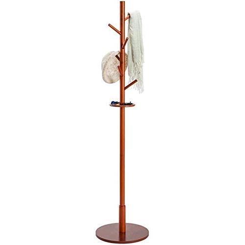 Simple Modern Solid Wood Coat Rack Clothes Rail Corner Hanger Landing Hangers Bedroom Creativity Bag Rack (Color : Bronze)