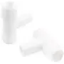 JTW shop Heavy Duty Hanger Single Adjustable Rolling Clothes Rack Hanging Garment Bar Steel and PP Plastic White Color