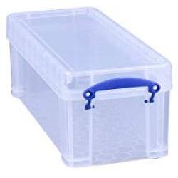 Really Useful Boxes Plastic Storage Box, 6.5 Liters, 17 1/2" x 7" x 6 1/4", Clear