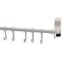 uxcell Bathrooms Wall Drawer Rag Storage Towel Hanger 5 Hook Rack Clothes Organizer 2 PCS