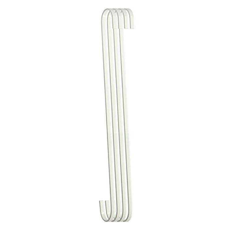 RuiLing 4-Pack 16 Inch White Finish Steel Hanging Flat Hooks - S