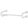 MyGift 24-Inch White Metal Wall-Mounted Garment Hanging Bar