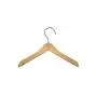 NAHANCO MINI6 Deluxe Flat Wooden Pet, Doll Clothes, Accessory, Jewelry Hanger with Chrome Hook Ball end, 6", Natural (Pack of 100)