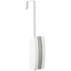 Umbra, White, Nickel Flip Valet Wall Mounted or Over-The-Door Modern, Sleek, Space-Saving Hook, Holds Multiple Hangers for Organizing Clothes