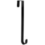 J&T Metal Wreath Hanger Over The Door Hook for Wreath Hat Clothes Holder 15 inch, Black