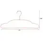 TOPIA HANGER Non Slip Hanger, Adult Space Saving Metal & Rubber Coating Clothes Hangers, Laundry Metal Hangers, Pink Shirt Hangers 20 Pack, CT12P