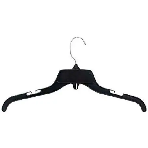 Hangon Recycled Plastic with Notches Shirt Hangers, 17 Inch, Black, 25 Pack Hangon Recycled Plastic with Notches Shirt Hangers, 17 Inch, Black, 25 Pack