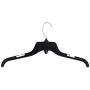 Hangon Recycled Plastic with Notches Shirt Hangers, 17 Inch, Black, 25 Pack
