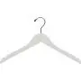 The Great American Hanger Company White Wood Top Hanger, Boxes of 100 Space Saving 17 Inch Flat Wooden Hangers w/Chrome Swivel Hook & Notches for Shirt Jacket or Dress