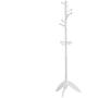 Vlush Rubber Wood Coat Rack Free Standing, 11 Hooks Hallway/Entryway Coat Hat Tree Coat Hanger for Clothes, Suits, Accessories, White