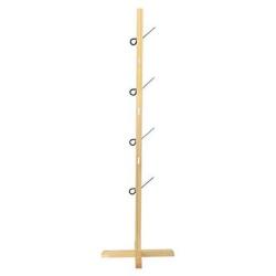 Cxjff Floor Standing Coat Rack Clothes Hat Stand Floor Standing Coat Rack Clothes Hat Tree Stand Hanger Creative Wood 4 Feet 4 Hooks, 45 45 168CM Hanger Modern (Color : Log Color)