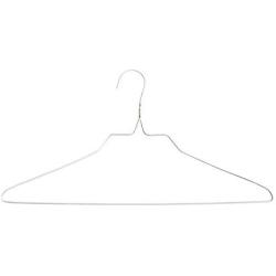 Wire Metal Hangers| Pack of 100 Hangers | White Vinyl Coated |Standard Size for Adults 18"| Made in The USA | Especially for Your Clothes | Takes Less Space | Best for Home, Dorms, and Shops