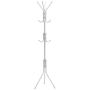Chrismastopher Home Metal Coat Hat Rack Clothes Hanger Holder Hooks Tree Stand White