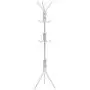 Chrismastopher Home Metal Coat Hat Rack Clothes Hanger Holder Hooks Tree Stand White