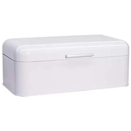 Large Glossy White Bread Boxes - Extra Large Storage Container for Loaves, Bagels, Chips & More: 16.5" x 8.9" x 6.5" | Bonus Recipe EBook Large Glossy White Bread Boxes - Extra Large Storage Container for Loaves, Bagels, Chips & More: 16.5" x 8.9" x 6.5" | Bonus Recipe EBook