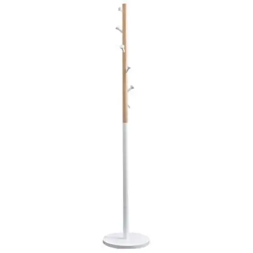 COAT RACK Feifei with White Hook, Nordic Solid Wood Simple Floor-Standing Clothes Hanger Single Rod - 172cm Height (Color : White)