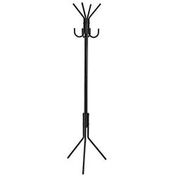 Type A Black Coat Rack | Clothing Hanger with 8 Hooks, Easy Assembly | Perfect for Your Hallway, Entryway or Foyer to Hang Your Clothes & Accessories | Black, 8-Hooks