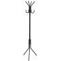 Type A Black Coat Rack | Clothing Hanger with 8 Hooks, Easy Assembly | Perfect for Your Hallway, Entryway or Foyer to Hang Your Clothes & Accessories | Black, 8-Hooks