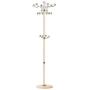 Ymjdmb Multifunction Coat Rack Household Coat Stand Stainless Steel Hall Tree Free Standing Clothes Hanger Holder for Jacket Hat Umbrella (Color : Gold)