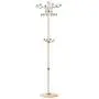 Ymjdmb Multifunction Coat Rack Household Coat Stand Stainless Steel Hall Tree Free Standing Clothes Hanger Holder for Jacket Hat Umbrella (Color : Gold)
