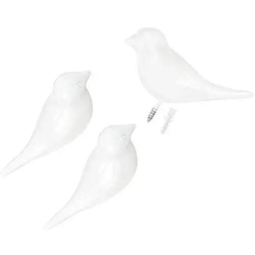 Resin Bird Coat Hook Wall Hanger, Creative Art Wall Decor for Key Towel Hat Bag Clothes, Set of 3