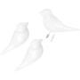 Resin Bird Coat Hook Wall Hanger, Creative Art Wall Decor for Key Towel Hat Bag Clothes, Set of 3