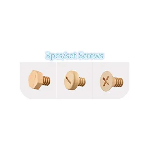 Nordic Wooden Dot Hooks Screws Shape Wall Clothes Hanger Buttons Shape Coat Rack for Bag Home Decorative Clothes Rack,3Pcs-Set