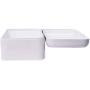 Large Glossy White Bread Boxes - Extra Large Storage Container for Loaves, Bagels, Chips & More: 16.5" x 8.9" x 6.5" | Bonus Recipe EBook