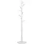 Coat Rack Hanger Vertical Single Pole Clothes Rack, Reddish Brown, Wood Color, White, Black, 39cm39cm177cm Haiming (Color : White)