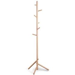 Angels home Simple Solid Wood Coat Rack Nordic Floor Racks Bedroom Living Room Clothes Rack Simple Modern Floor Hangers