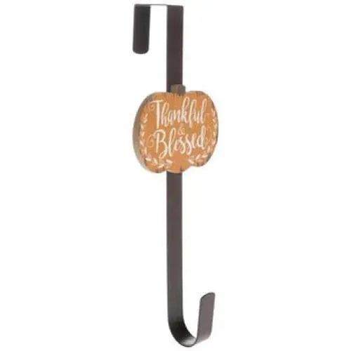 Thankful and Blessed Wreath Hanger Fall Autumn Home Decoration