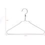 Quality Hangers Silver Aluminum Metal Coat Hangers Heavy Duty Suit Hangers 10 Pack (Adult Size Coat Hanger)