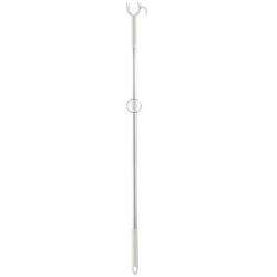 Great Top Retractable Reach Pole Telescoping Long Reach Closet Pole Adjustable Clothesline Pole with Utility Hook