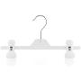 HANGERWORLD 16 White 11inch Plastic Kids Coat Clothes Garment Pants Skirt Baby Toddler Clip Hangers