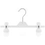 HANGERWORLD 16 White 11inch Plastic Kids Coat Clothes Garment Pants Skirt Baby Toddler Clip Hangers