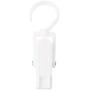 Jimin_1Pc Quality Shower Curtain Hooks Clip Socks Folder Movable Shoes Clothes Hanger Strong Grip Home Rack Rails Clip Holder F20 - (Color: White)