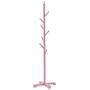 Barture Children’s Coat Rack Wooden Kids Coat Tree Stand Clothes Hat Rack Hangers for Childrens Bedrooms (Two Colors) (Color : Pink)