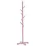 Barture Children’s Coat Rack Wooden Kids Coat Tree Stand Clothes Hat Rack Hangers for Childrens Bedrooms (Two Colors) (Color : Pink)