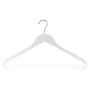 HANGERWORLD 5 White 17.7inch Wooden Notched Coat Clothes Garment Top Hangers Metal Swivel Hook HANGERWORLD 5 White 17.7inch Wooden Notched Coat Clothes Garment Top Hangers Metal Swivel Hook
