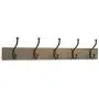 AmazonBasics Wall Mounted Standard Coat Rack, 5 Hooks, Set of 2, Barnwood AmazonBasics Wall Mounted Standard Coat Rack, 5 Hooks, Set of 2, Barnwood