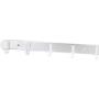 uxcell Household Silver Tone 5 Hooks Wall Mounted Cloth Cap Hanger Holder