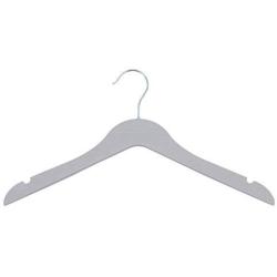 SAASNY Standard Plastic Hangers,15 Grey 38cm Plastic Non Slip 2 Notched Clothes Coat Garment Top Dress Hangers for Drying and Storage