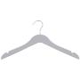 SAASNY Standard Plastic Hangers,15 Grey 38cm Plastic Non Slip 2 Notched Clothes Coat Garment Top Dress Hangers for Drying and Storage