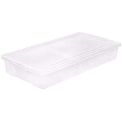 Iris Underbed Storage Boxes 20" W X 39" L X 6.5" D, 58 Qt.