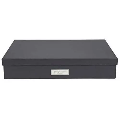 Bigso Sverker Fiberboard Legal/Art Storage Box, 3.3 x 17.1 x 12.2 in, Dark Grey Bigso Sverker Fiberboard Legal/Art Storage Box, 3.3 x 17.1 x 12.2 in, Dark Grey
